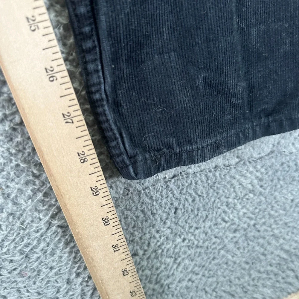 Levi's 502 Pant Mens 32x30 Black Cotton Corduroy Chino Straight Preppy Stretch